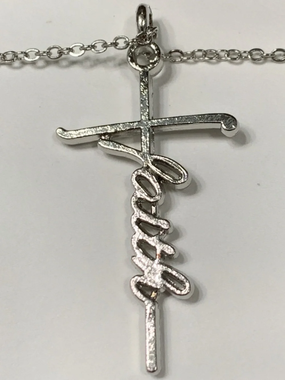 💙Faith Silver Cross Pendant Necklace